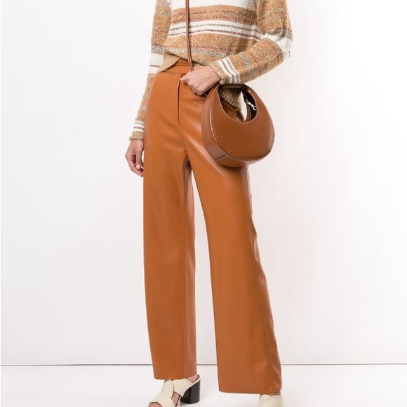 STAUD Ochre Leather Mini Moon Bag - Picture 2 of 12